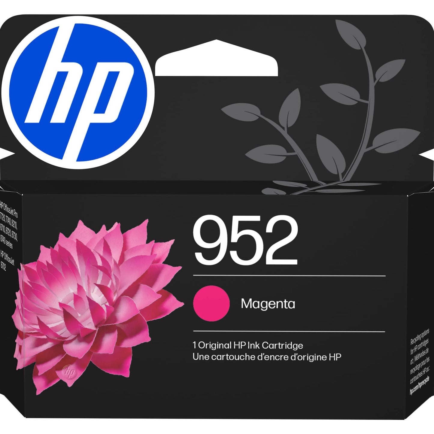 HP 952 Magenta Ink Cartridge | Works with OfficeJet 8702, Pro 7720, 7740, 8210, 8710, 8720, 8730, 8740 Series | L0S52AN