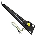 Tupavco TP308 - Server Rack Rail 1U 19" (Front Mount) 16 Screw Slots Capacity (Cold Rolled Steel - Black) for Network Cabinet and Electronics Media