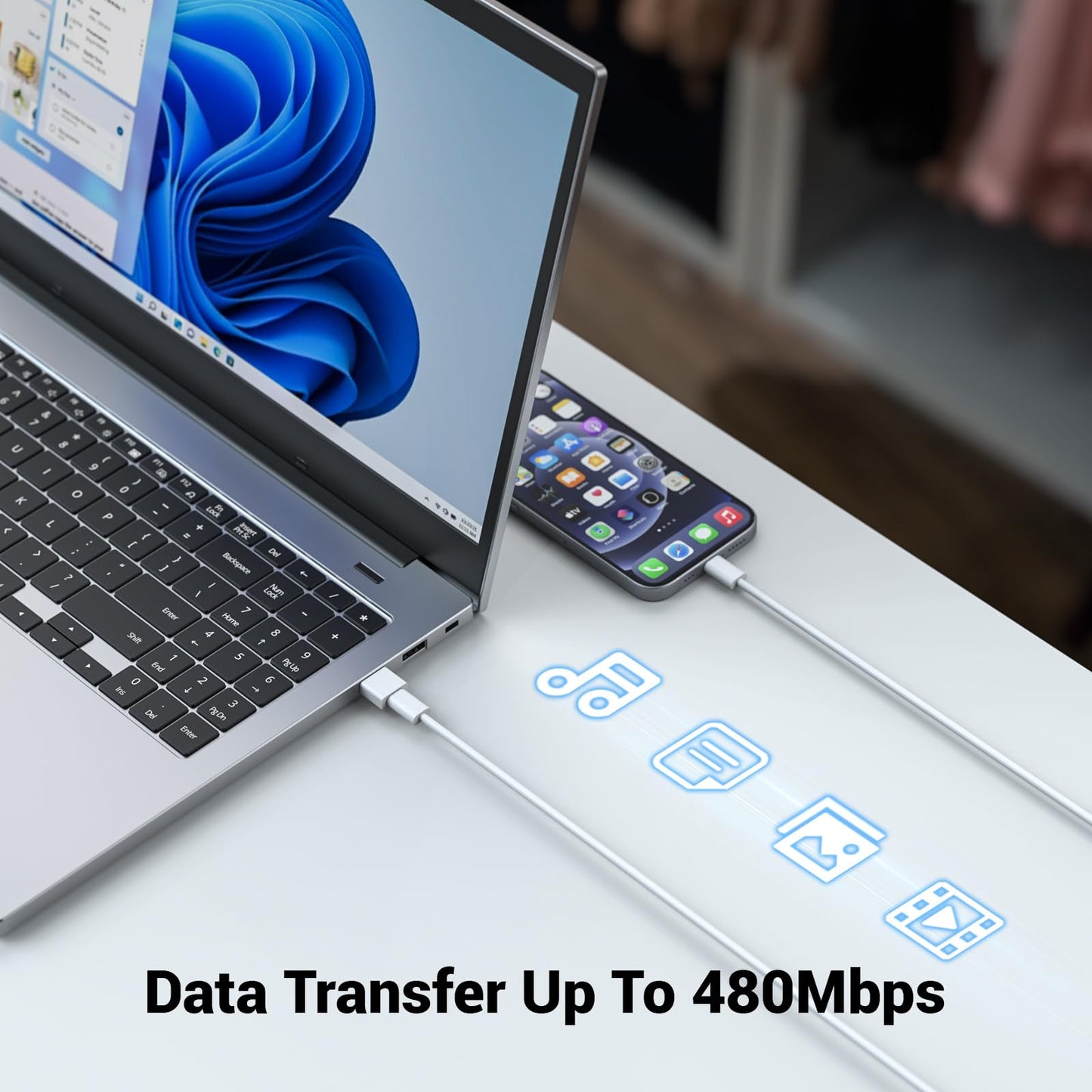 5Pack USB to USBC Adapter,usbc to USB Adapter for iPhone 16/15 Charger,iPhone 16/15/14/13/12 Pro Max Plus,iPad 9/10 Air 5 Mini 6,Car,Samsung S24 S23…