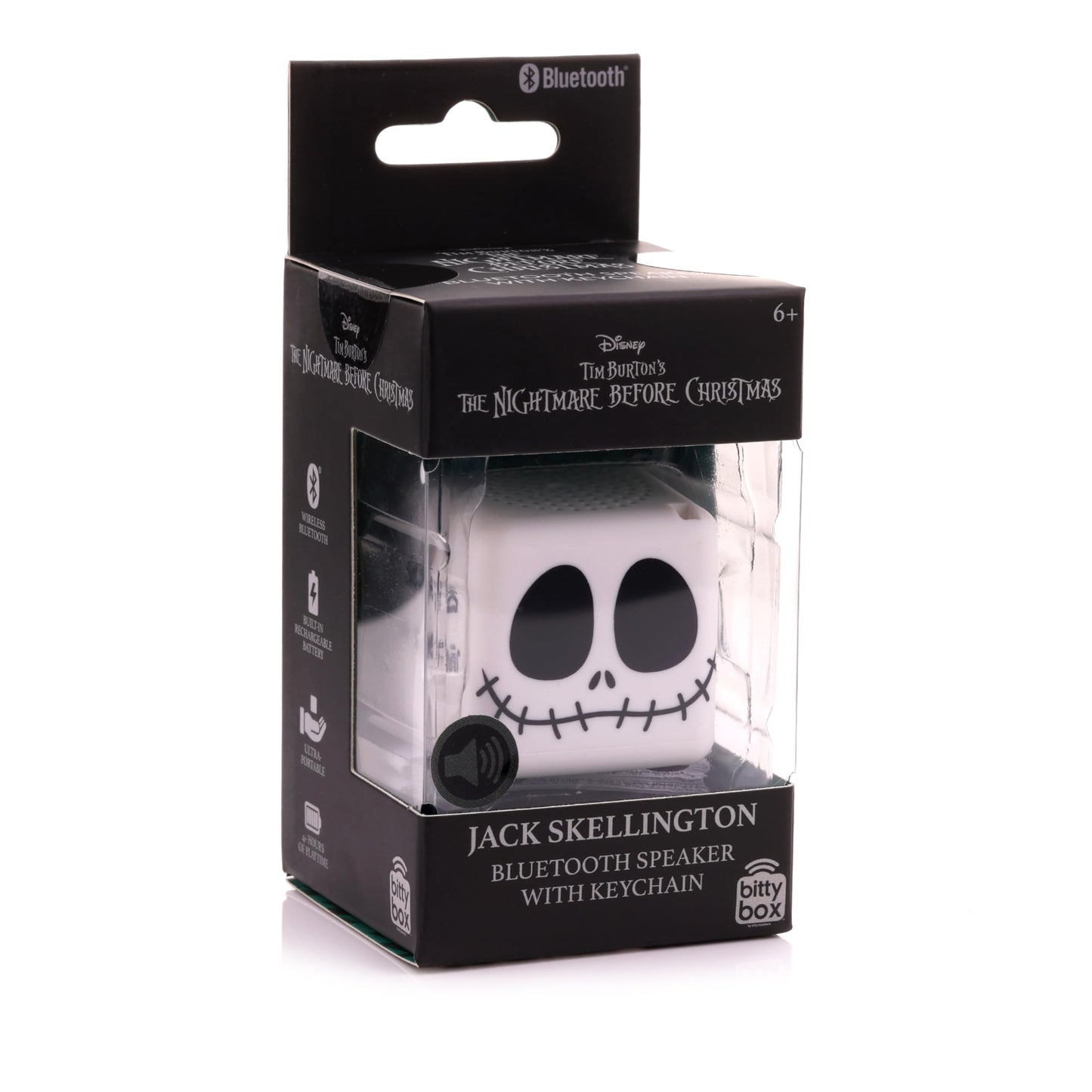 Bitty Boomers Disney: Tim Burton's The Nightmare Before Christmas - Jack Skellington - Bitty Box 1.3 Inch Keychain Bluetooth Speaker