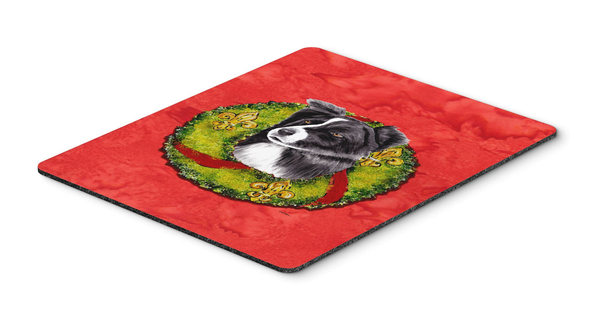 Caroline's Treasures SC9104MP Border Collie Christmas Wreath Mouse Pad, Hot Pad or Trivet for Home Office Gaming Working Computers Laptop Mouse