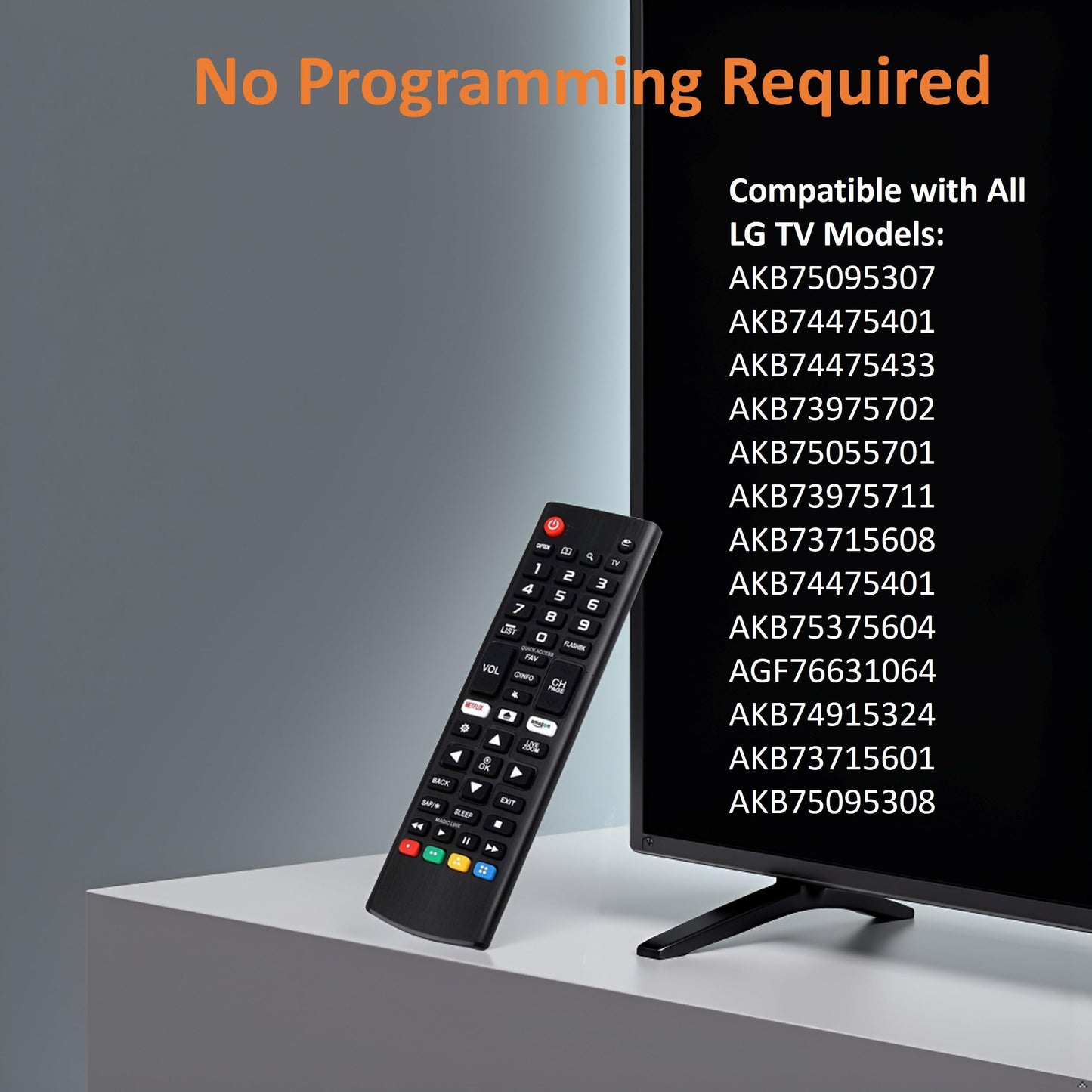 Universal Remote Control for LG Smart TV, Compatible with LG LCD LED 3D HDTV Smart TVs AKB75095307 AKB75375604 AKB74915305