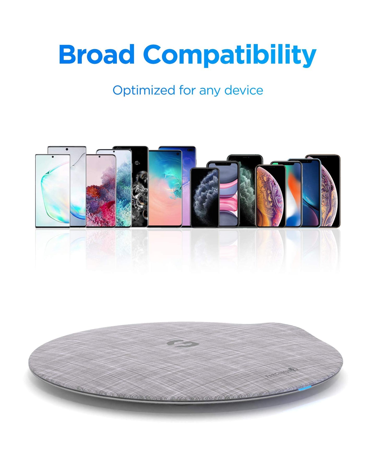 Galvanox Magnetic Wireless Charger, MagSafe-Compatible Desktop Pad with 15W Fast Charging for iPhone 14/14 Pro Max/iPhone 13/13 Pro Max (Solid
