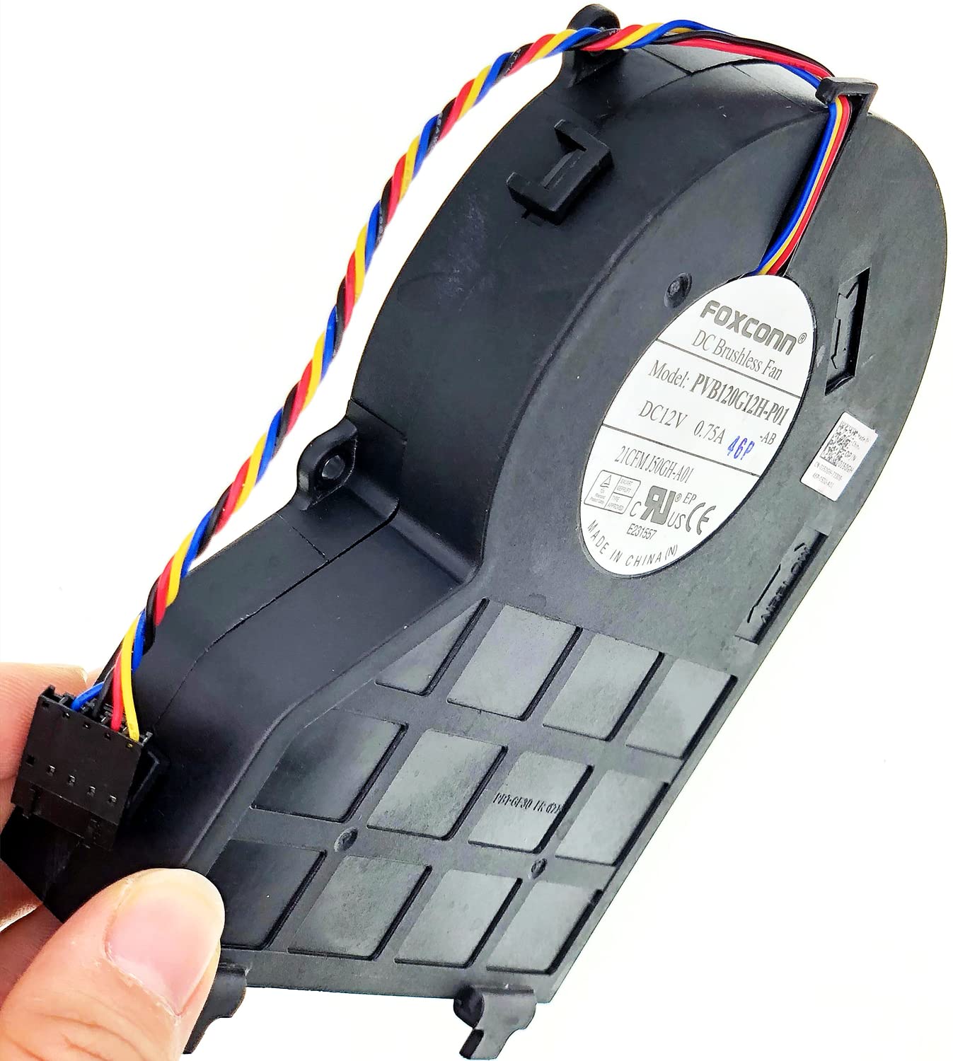 CPU Cooling Fan for Dell OptiPlex 790 390 990, Foxconn PVB120G12H-P01 J50GH-A00 J50GH 0J50GH, DC12V 0.75A 4-Wire/5-pin SFF Small Chassis Fan, 1-Year
