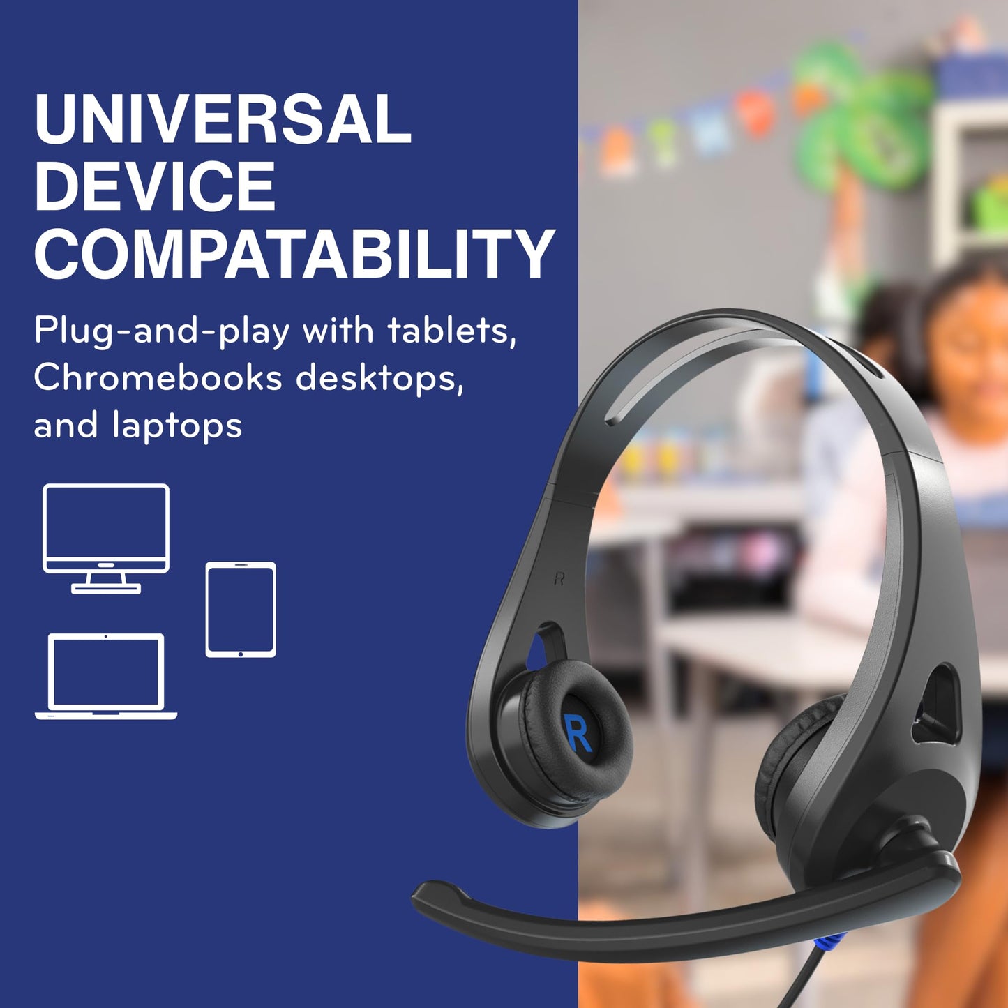 ThinkWrite Technologies / TWT Audio Ergo, TW110 | Premium On-Ear Headset with Noise Reducing Microphone (3.5mm Jack)
