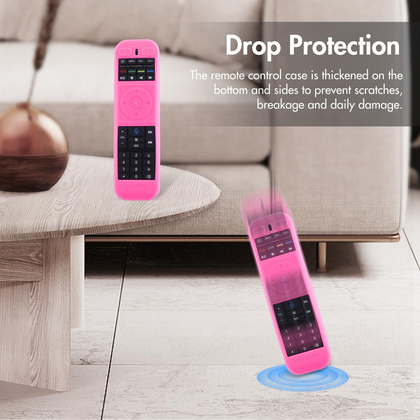 LEFXMOPHY Remote Cover for Super Box S5 PRO, S4 PRO, S5 S 5 S6 MAX 2024 2025, S 6-Ultra, S 6-MAX TV Voice Remote Case Pink Sleeve Glow in Dark