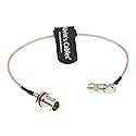 Alvin's Cables BNC Female to DIN 1.0 2.3 Male Right Angle RG179 75Ohm Cable for Blackmagic 30CM
