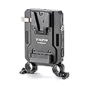 Tilta Mini PD V Mount Battery Plate - Black | Include P-Tap, USB-C and 2-Pin Lemo Connections | Security Straps | Compatible with Dual 15mm LWS Rods |