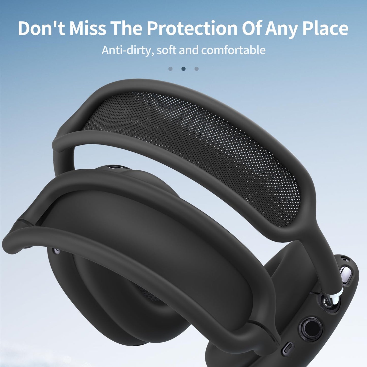 Fintie 3 in 1 Silicone Case Cover for AirPods Max 2 (2026) and AirPods Max 1 (2020/2024) Headphone, Anti-Scratch Ear Pad/Ear Cups/Headband Cover, Soft