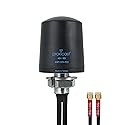 Proxicast 2x2 MIMO 4G/5G Cellular Antenna - Low Profile Vandal Resistant IP67 Omni Through Hole Mount - 6ft Coax - Black - Compatible with Cisco