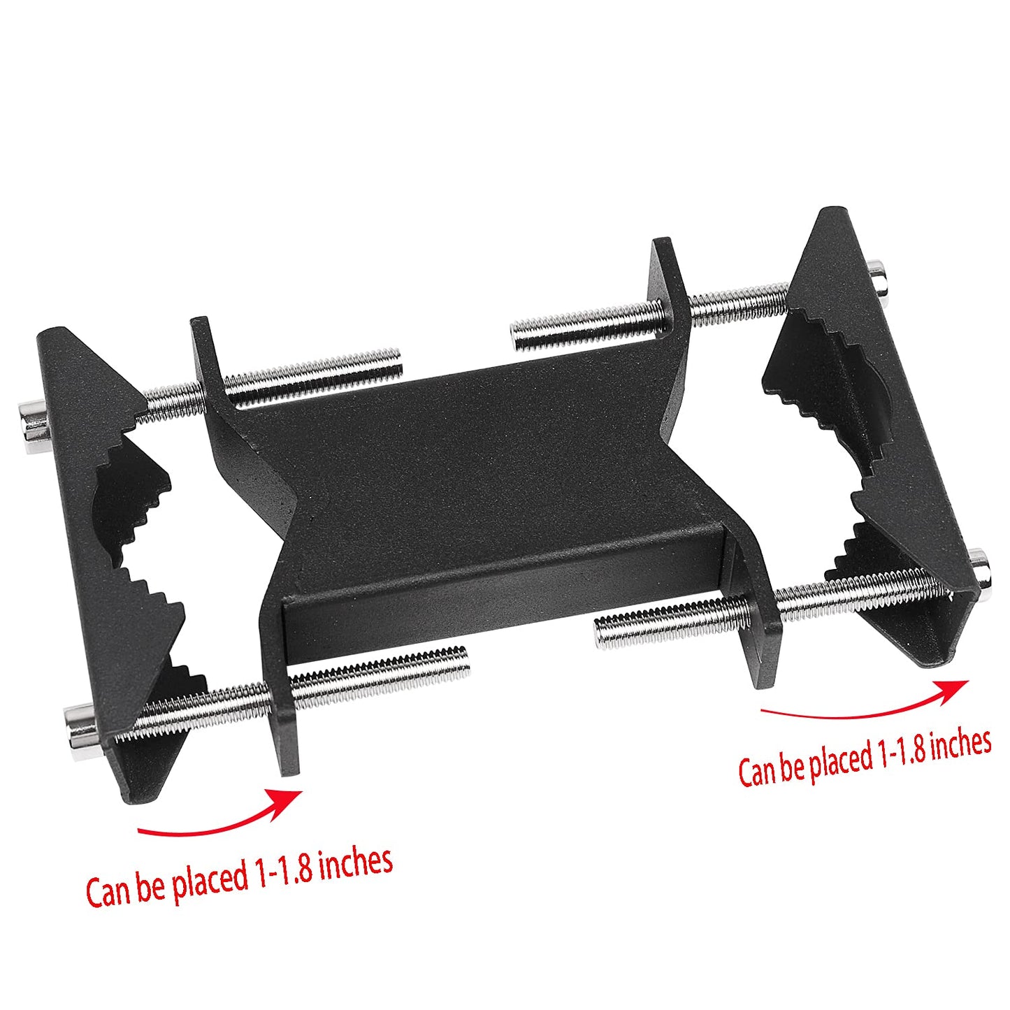 KSWLOR Double Antenna Mast Clamp V Jaw Block Heavy Duty Antenna Mast to Mast Clamp Kits,Deck Patio Umbrella Clamp Pole to Pole Mount Bracket