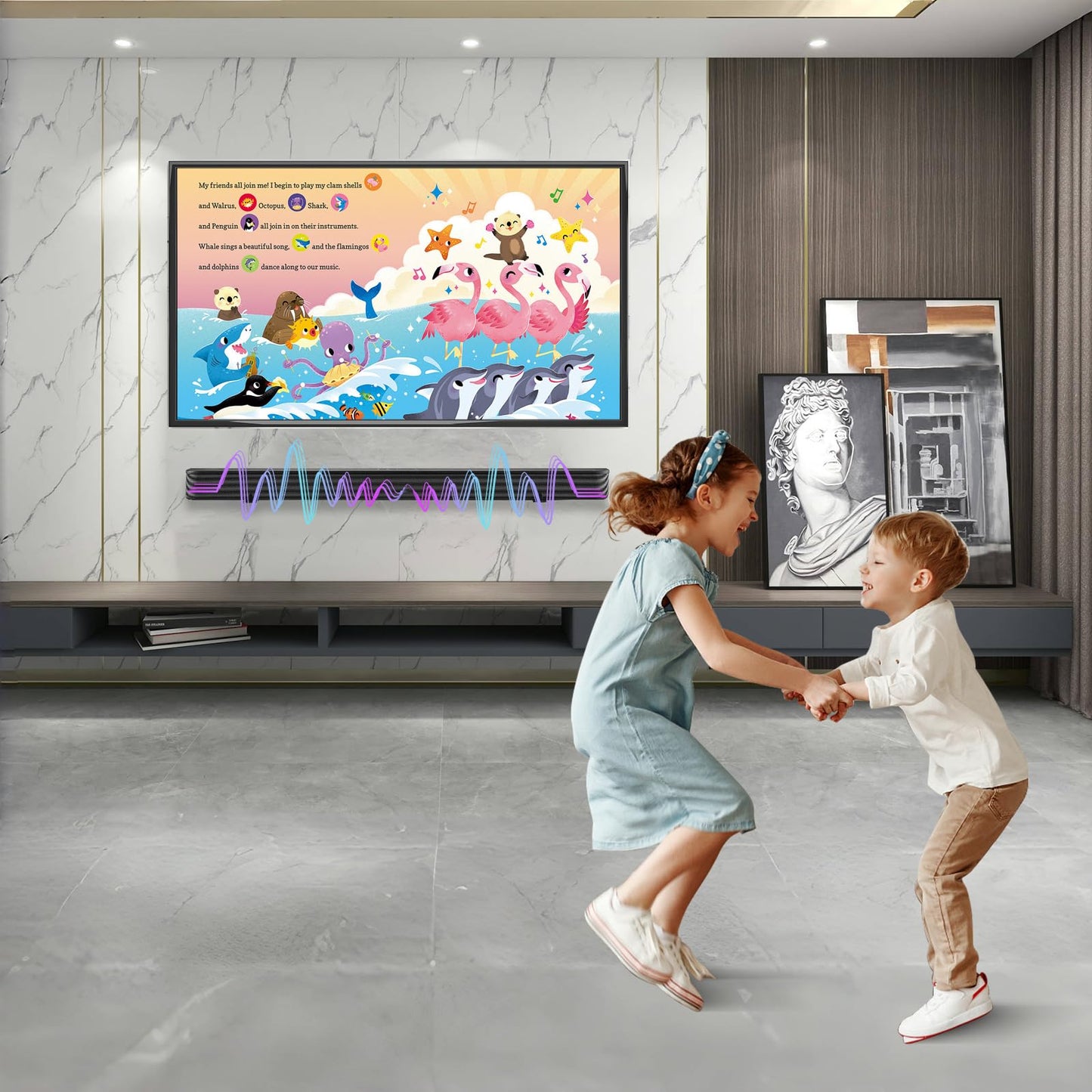 STORAGBT Soundbar Wall Mount for Sony S400 Surround Soundbar, Including a Glow in The Dark Remote Control Cover