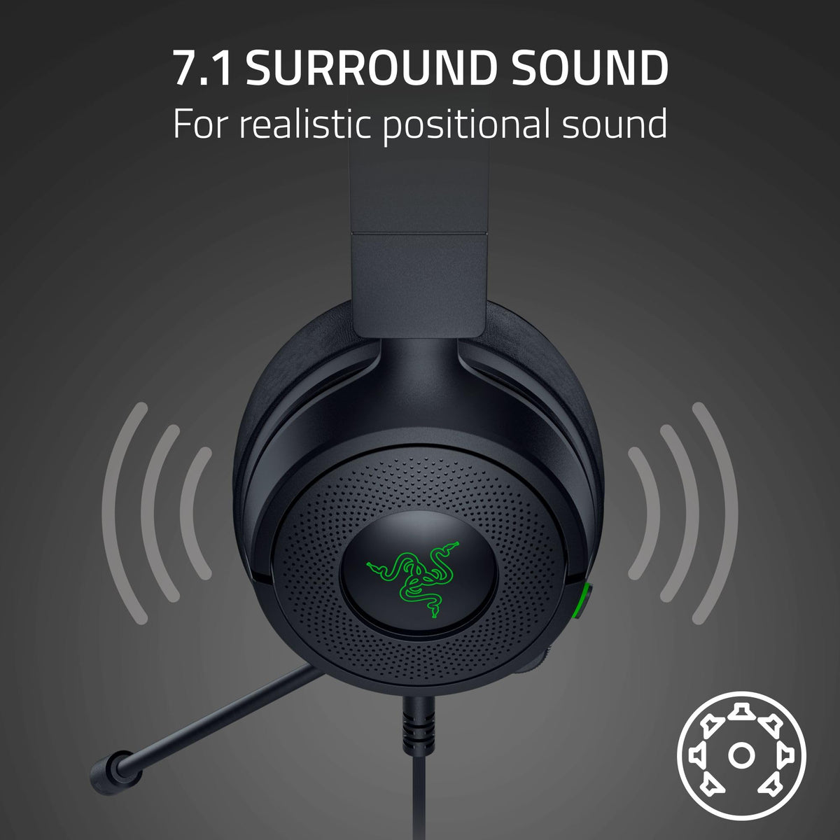 Razer Kraken Kitty V3 X Wired Gaming Headset, Kitty Ears, Black