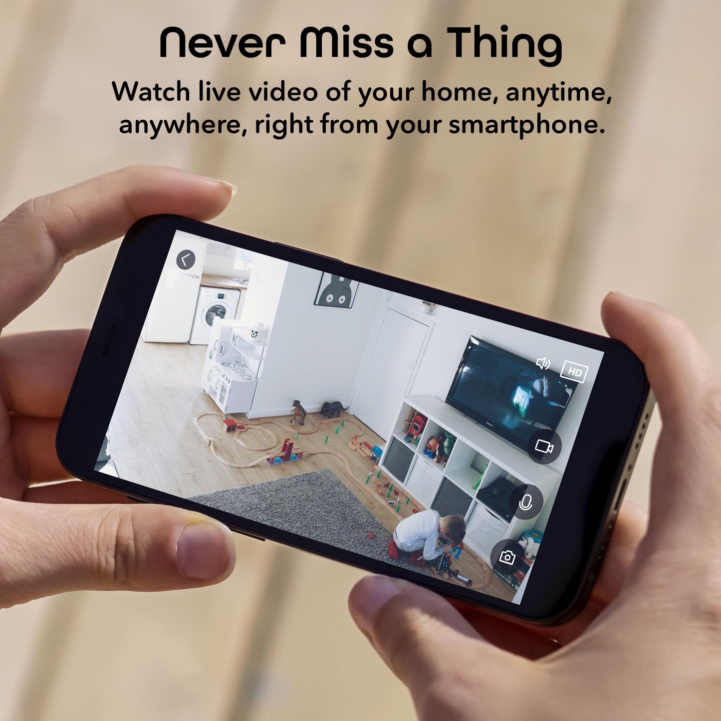 Geeni Glimpse Indoor Security Camera - 1080p HD Video, 2-Way Audio, Motion Alerts, WiFi Compatible with Alexa & Google Home, White