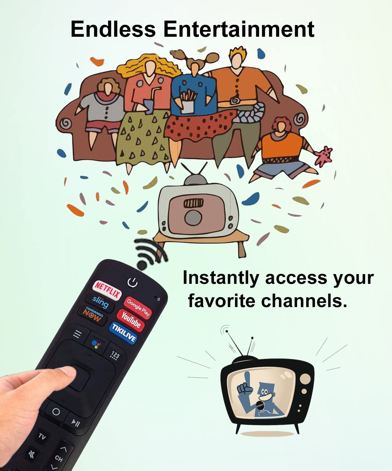 JISOWA Replacement Remote Control Universal for Sharp 4K Plasma UHD Ultra Smart TV ERF3A69S LC-40N5000 ERF3B69 LC-65N9000 ERF3B69S LC-43N6100 ERF3A69