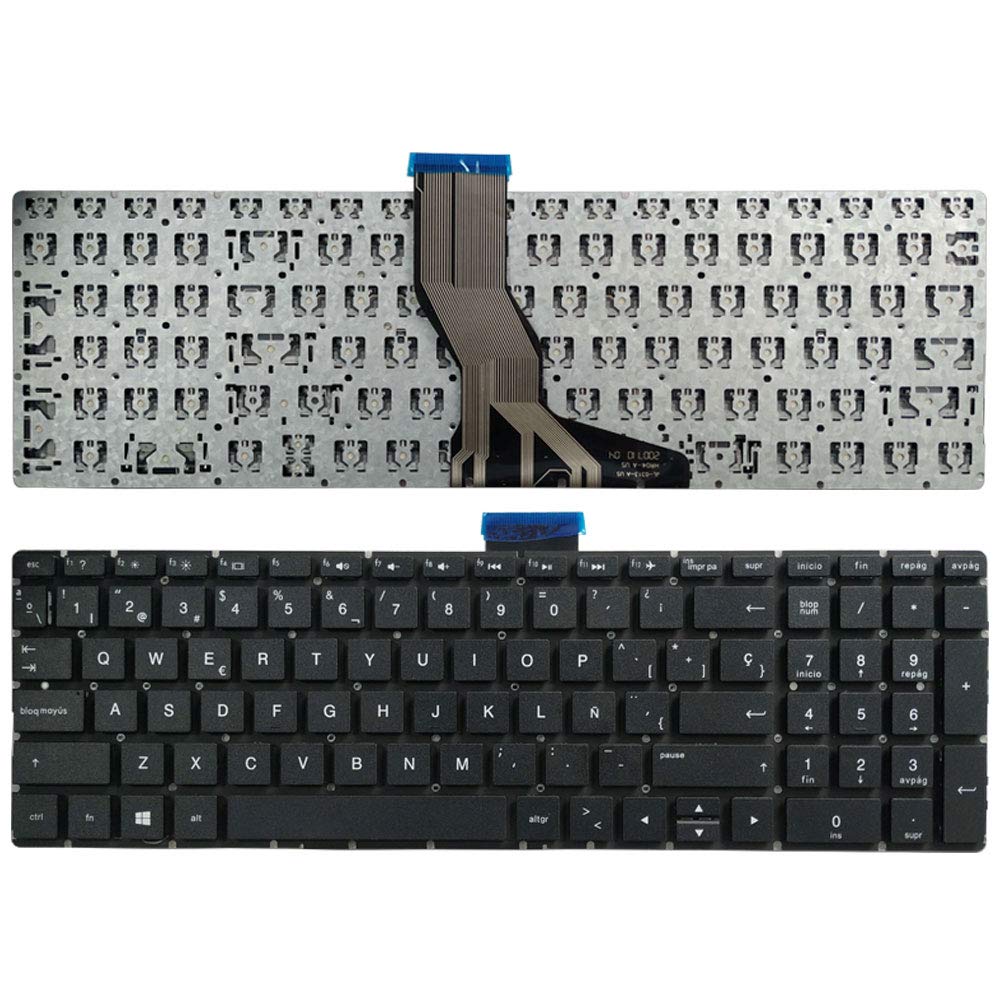 Laptop Replacement Keyboard Fit HP Pavilion 15-BS 15-BW 15Z-BW 15T-BS 15T-BR000 15T-BS000 15Z-BW000 Spanish Layout (Black)