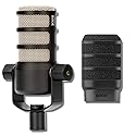 RODE PodMic + WS14 Pop?Filter Bundle - Professional Podcasting, Streaming & Voice-Over Dynamic Microphone (Black)