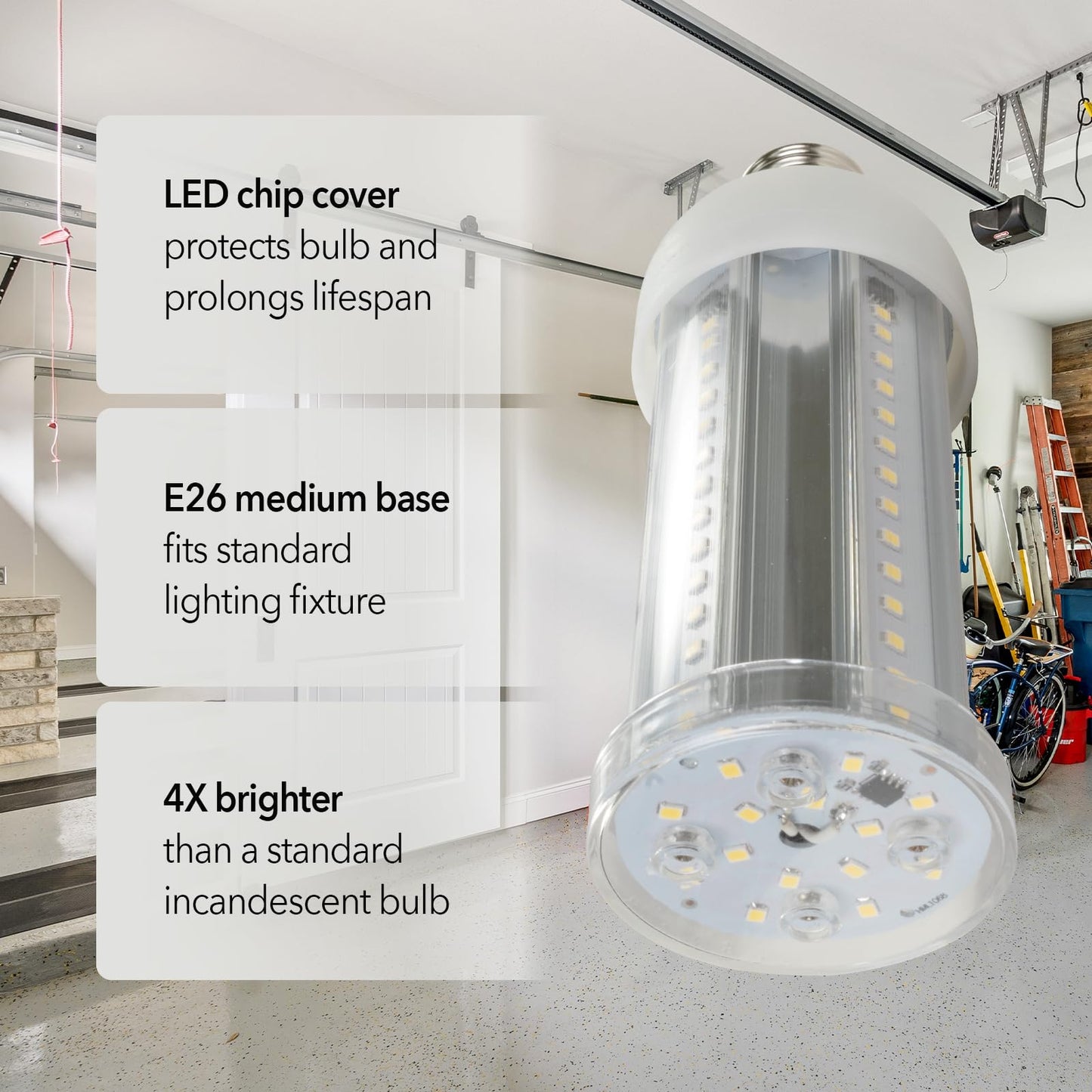 GT-Lite 2500 Lumen LED Corn Cob Bulb, 25W Daylight 5000K
