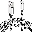 DEEGO Type C Charger Cable,15FT Long USB A to C Cable Compatible with Google Pixel 4 XL,Samsung S10 S9 Plus S8, Galaxy Note 10, LG V30, Braided