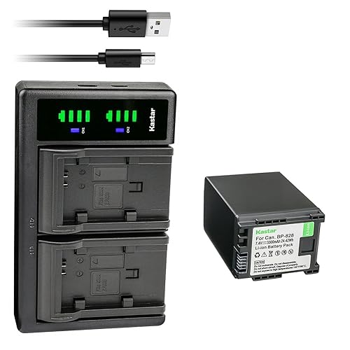 Kastar 1-Pack Battery and LTD2 USB Charger Replacement for Canon BP-820 BP820, BP-828 BP828 Battery, Canon CG-800 CG800 Charger, Canon VIXIA HF G50