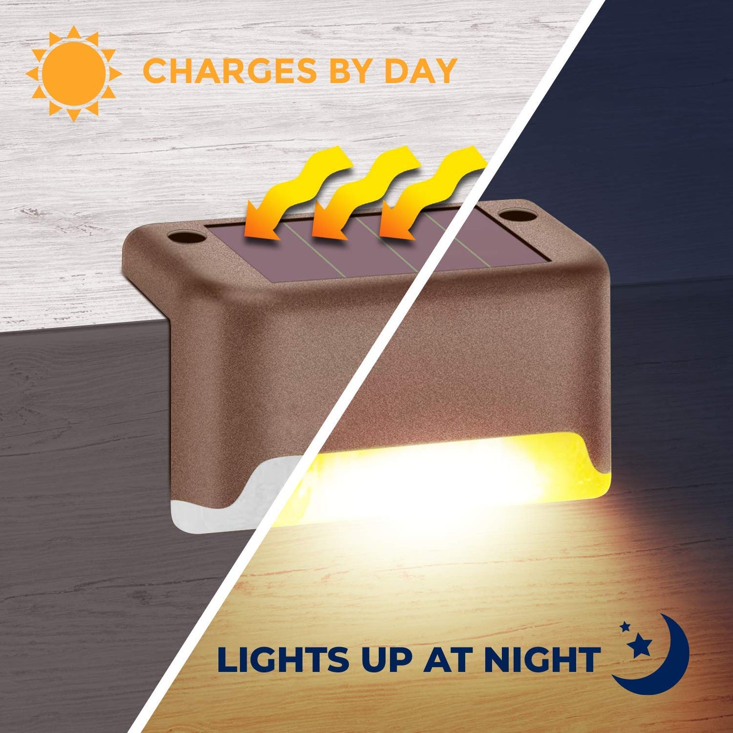Solar Step Lights by Boundery - Premium LED Solar Waterproof Deck Decor & Fence Lights - Solar Powered Outdoor Lights for Deck, Dock, Steps, Porch