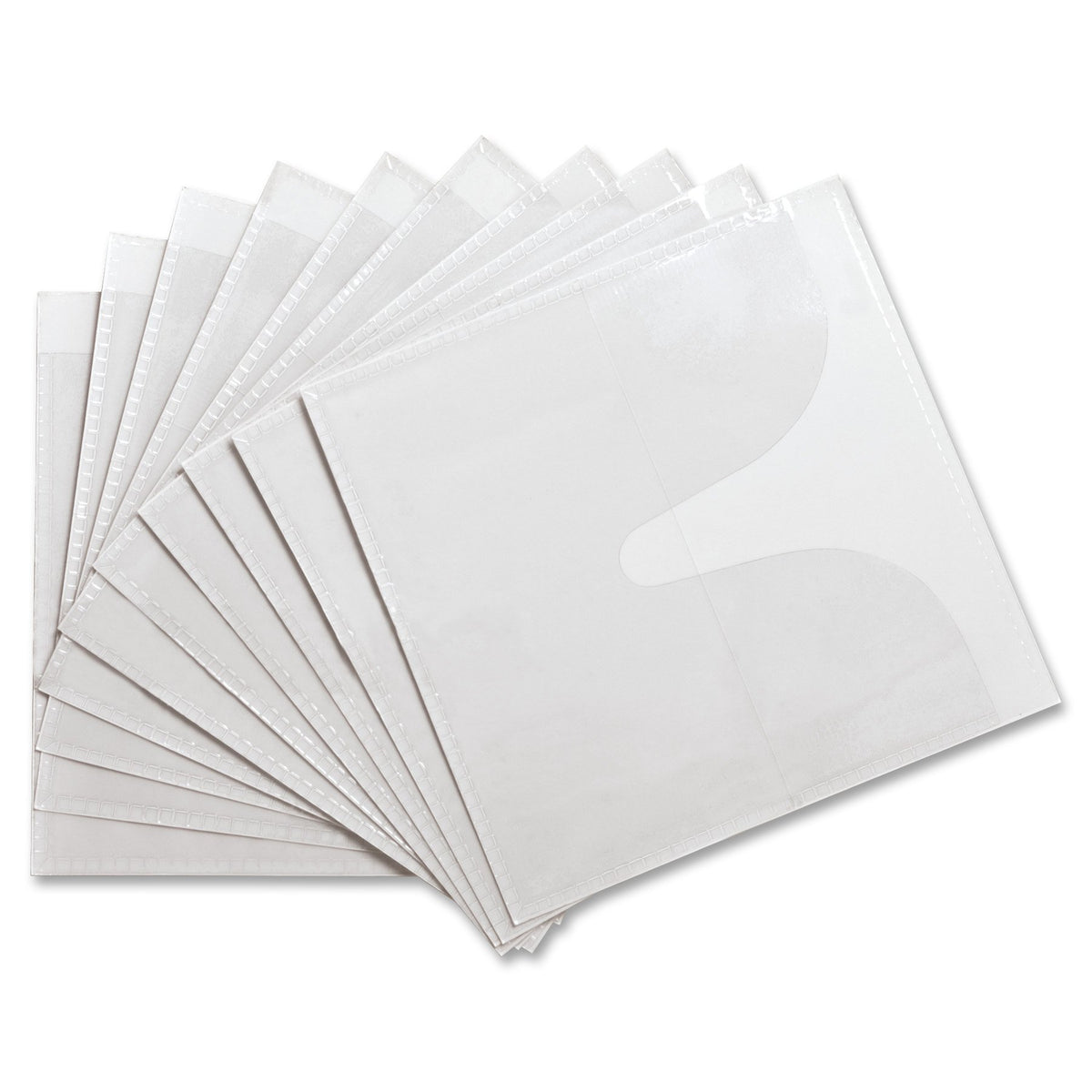 Compucessory CCS26555 Binder Pocket, 0.7, 50 Sheets per Pack, Polypropylene, White