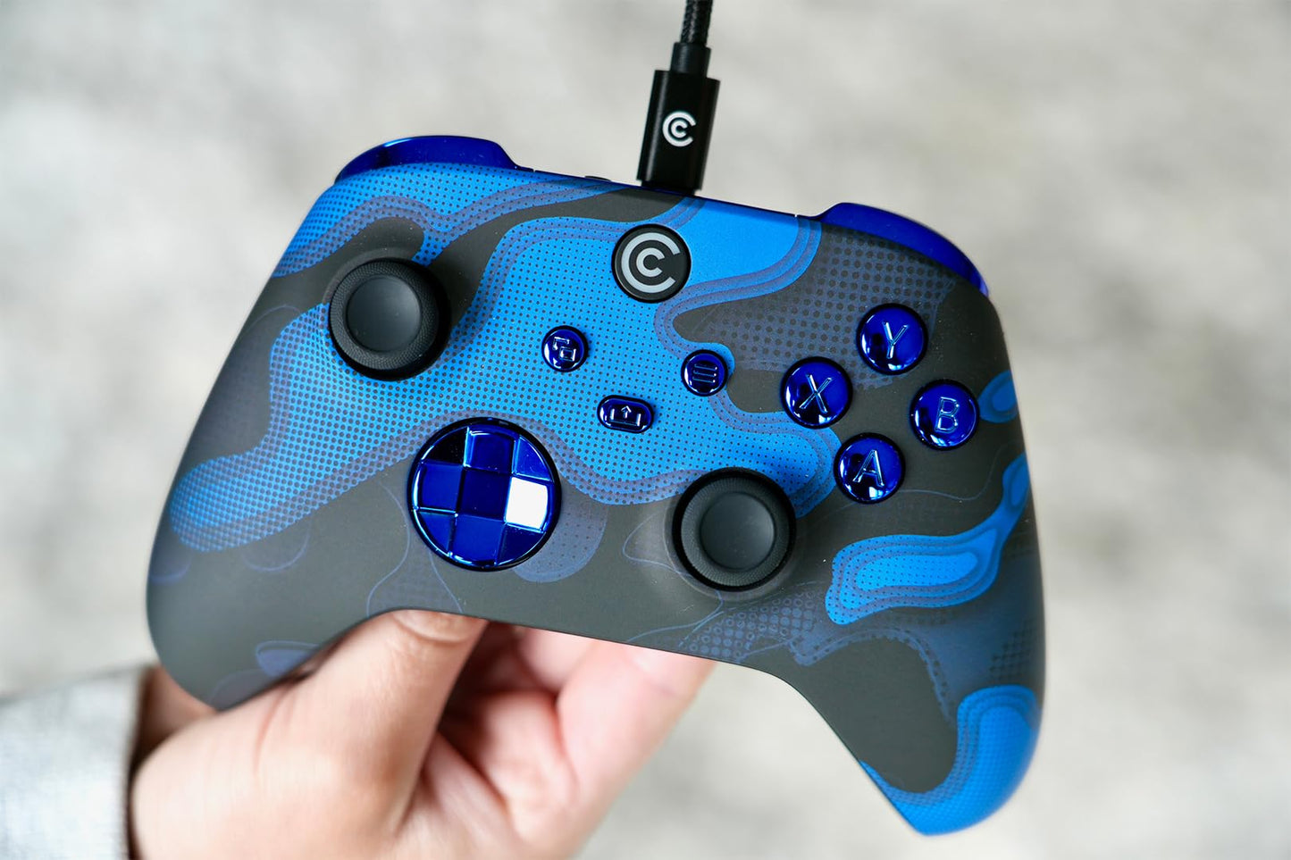 Custom Controllerzz Braided USB-C Cable - 9 Feet / 3 Meters - Connection & Charging Cable for Xbox Series X/S Controllers, PS5 Controllers, Elite