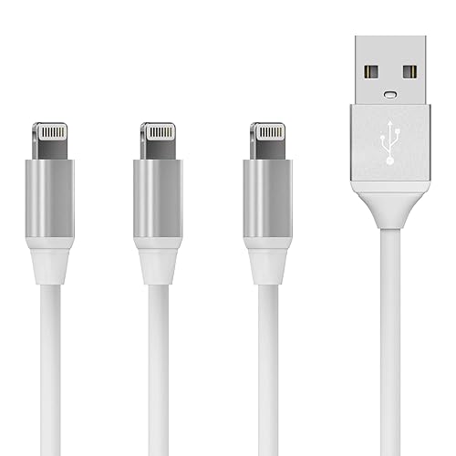 TalkWorks iPhone Charger Lightning Cable 3 Pack (3/6/10ft) Strain Relief Heavy Duty Cord MFI Certified for Apple iPhone 12, 12 Pro/Max, 12 Mini, 11…