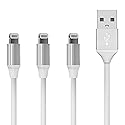 TalkWorks iPhone Charger Lightning Cable 3 Pack (3/6/10ft) Strain Relief Heavy Duty Cord MFI Certified for Apple iPhone 12, 12 Pro/Max, 12 Mini, 11…