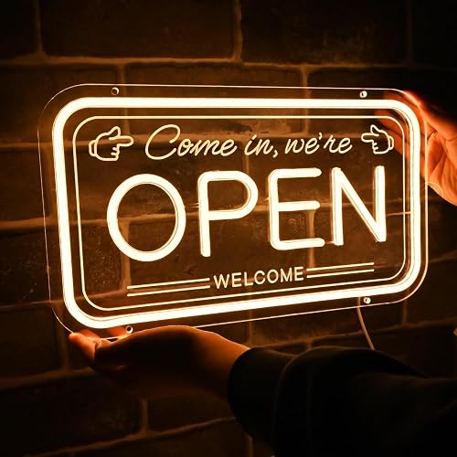 Britrio LED Open Sign for Shop Window Display, Bright Open Neon Sign LED Light for Business Cafe Bar Restaurant Barber Shop Beauty Salon Tattoo Studio