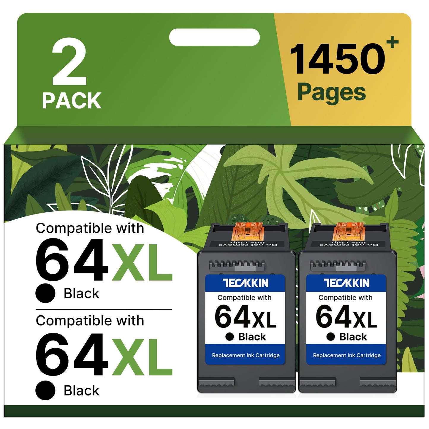 64 Ink Cartridge Replacement for HP 64XL Black Ink Cartridge for HP Ink 64 Work with HP Envy Photo 7855 7858 7864 6252 6255 7800 7100 7155 7158 Tango
