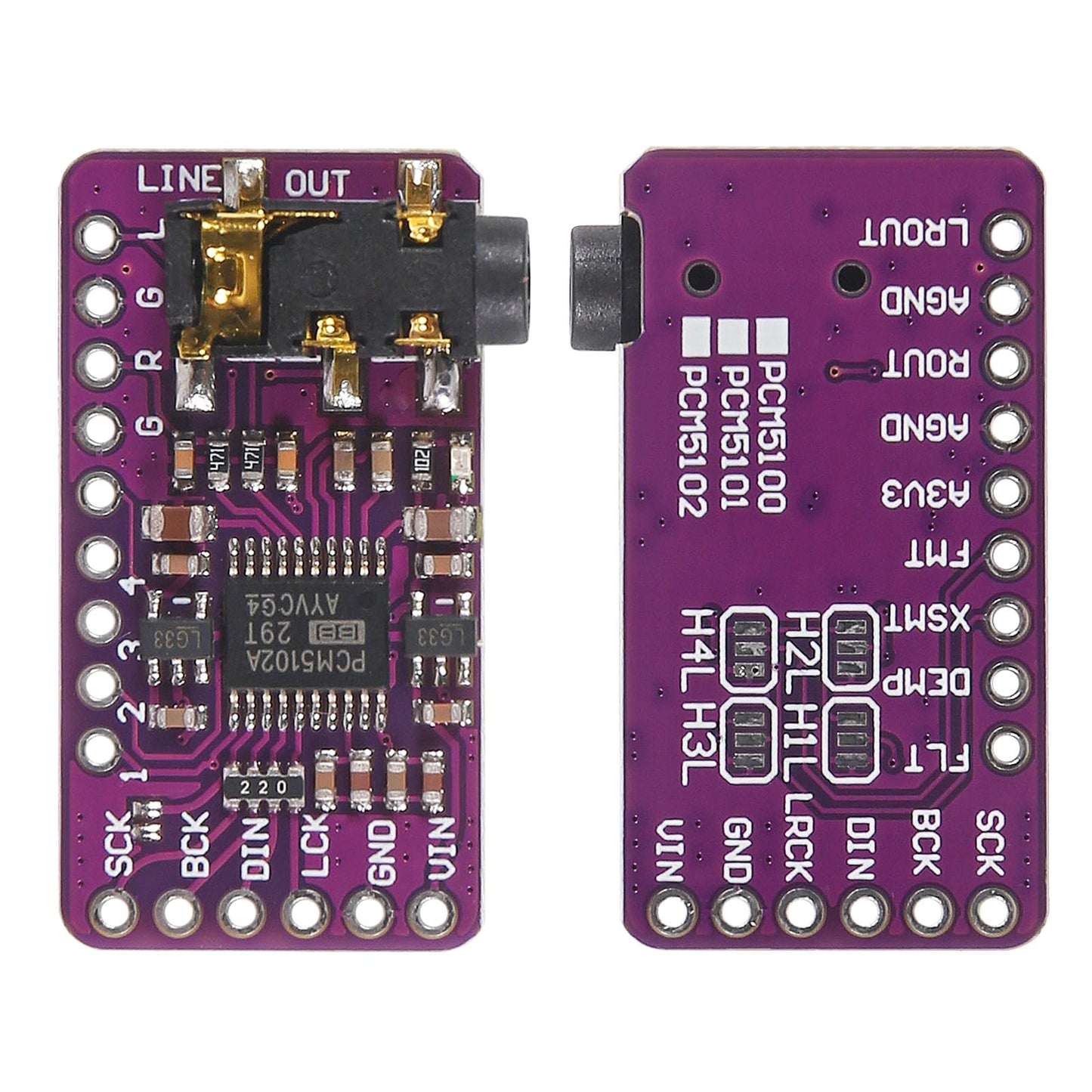 PCM5102 Interface I2S IIS Decoder Module Lossless Digital Audio Digital to Analog Converter for Arduino for Raspberry Pi