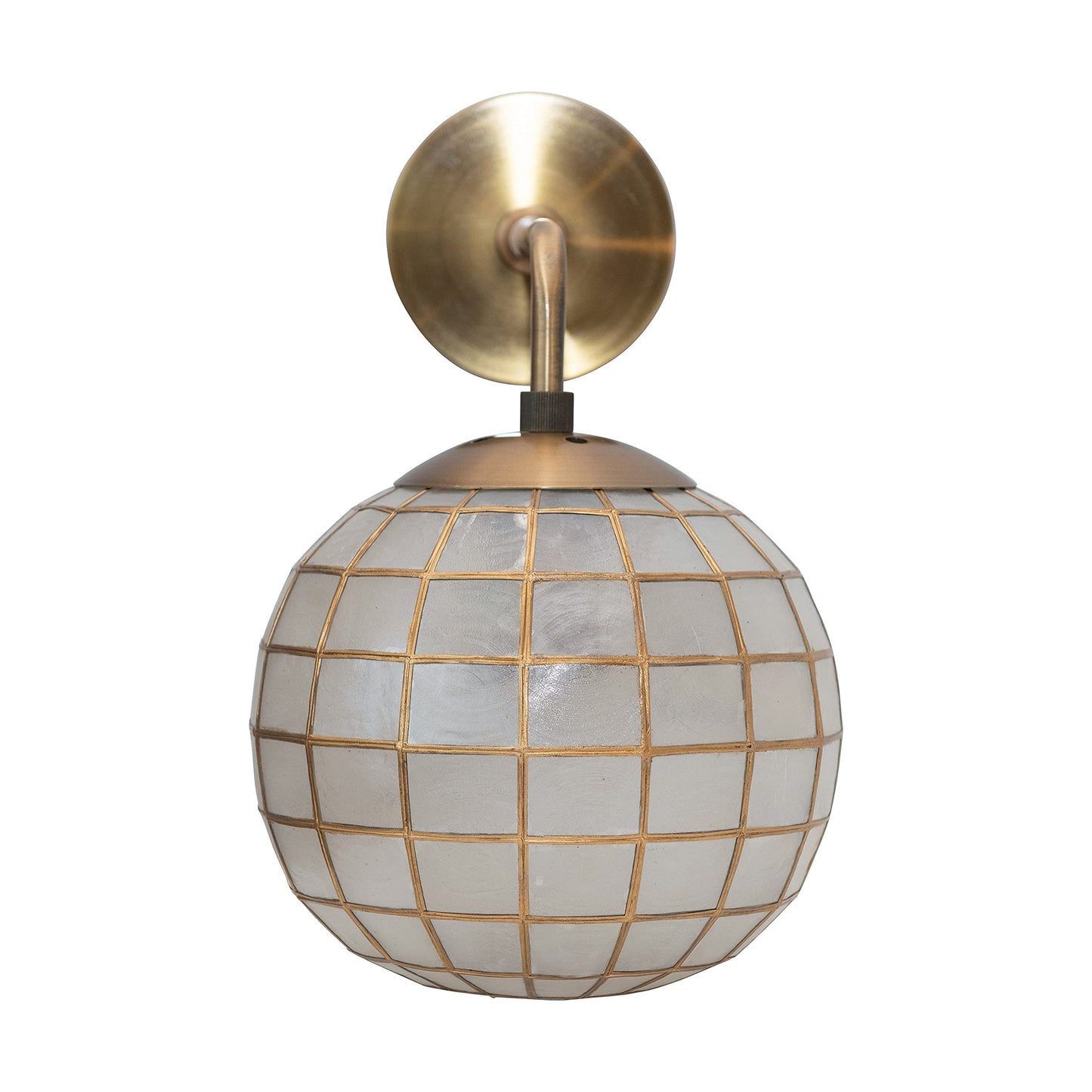 Metal Princess Capiz Wall Lamp