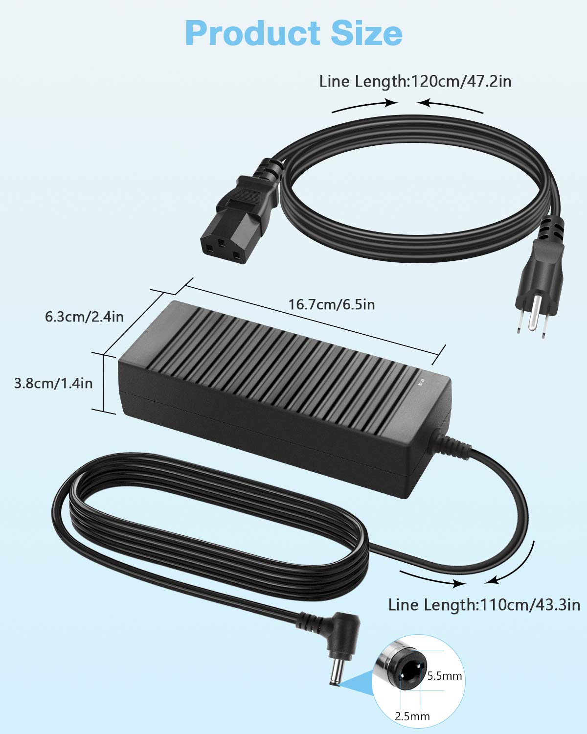 24V 5A 120W Power Supply 100V-240V or 110V - 220V AC to DC Adapter 24V 5amp Switching Converter 5.5x2.1mm Plug for Routers CCTV IP Security Cameras…