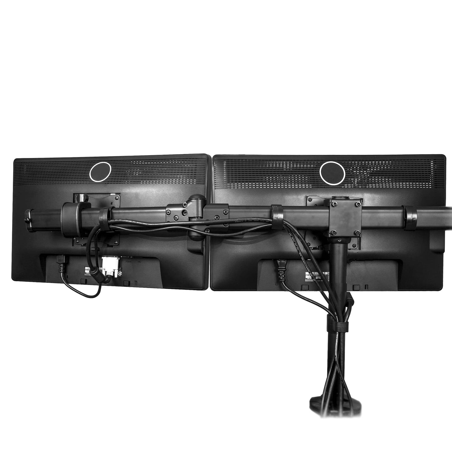 StarTech.com Desk Mount Triple Monitor Arm - Ergonomic VESA 3 Monitor Mount up to 27" - Articulating & Height Adjustable Pole Mount
