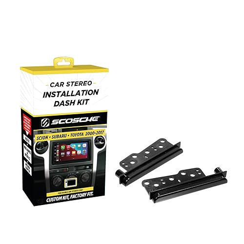 Scosche TA1465B Double DIN Radio Install Dash Kit Compatible with Select 2000-17 Scion, Subaru and Toyota Vehicles - Aftermarket Car Stereo