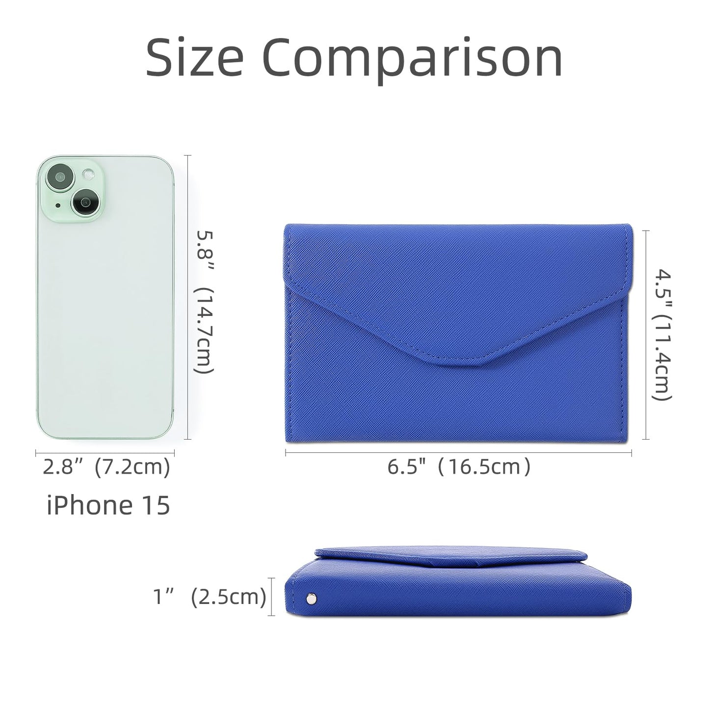 ZOPPEN Multi-Purpose RFID Blocking Travel Passport Wallet Ver.4 – Trifold Document Organizer & Holder, Dazzle Blue