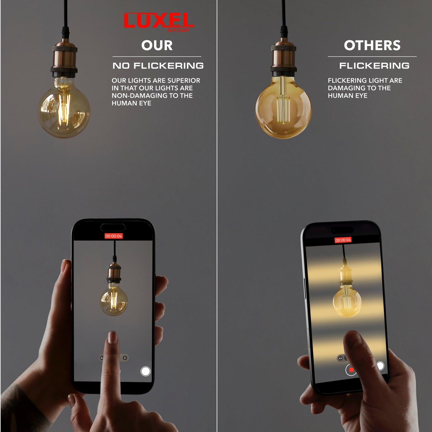 LUXEL GROUP Vintage LED Edison Bulbs G30/G95-8.8W Equivalent 60W - Dimmable Medium Brightness Soft White 2700K Antique LED Filament Bulbs - 800 Lumens