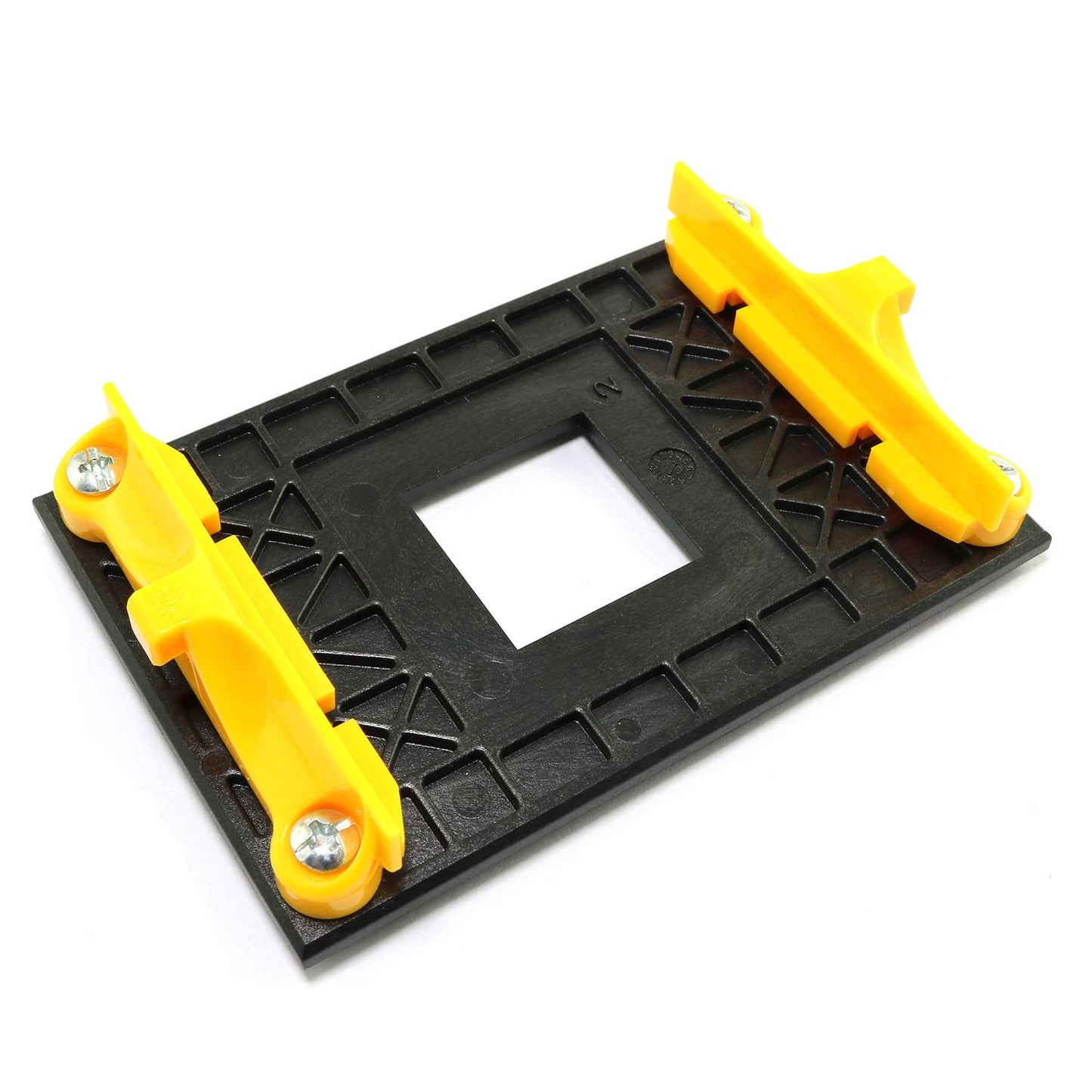 RLECS AM4 Retention Bracket & AM4 Back Plate - CPU Cooler Mount - Yellow Plastic