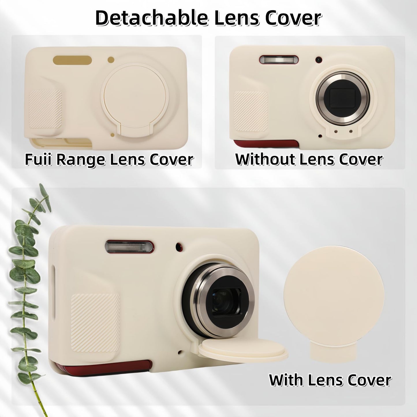 SZHSYJY Case for Kodak PIXPRO FZ55,FZ55 accessories,Soft Silicone Protective Case Removable Lens Cover,Comes with 2 Screen Protectors and 1 Wrist
