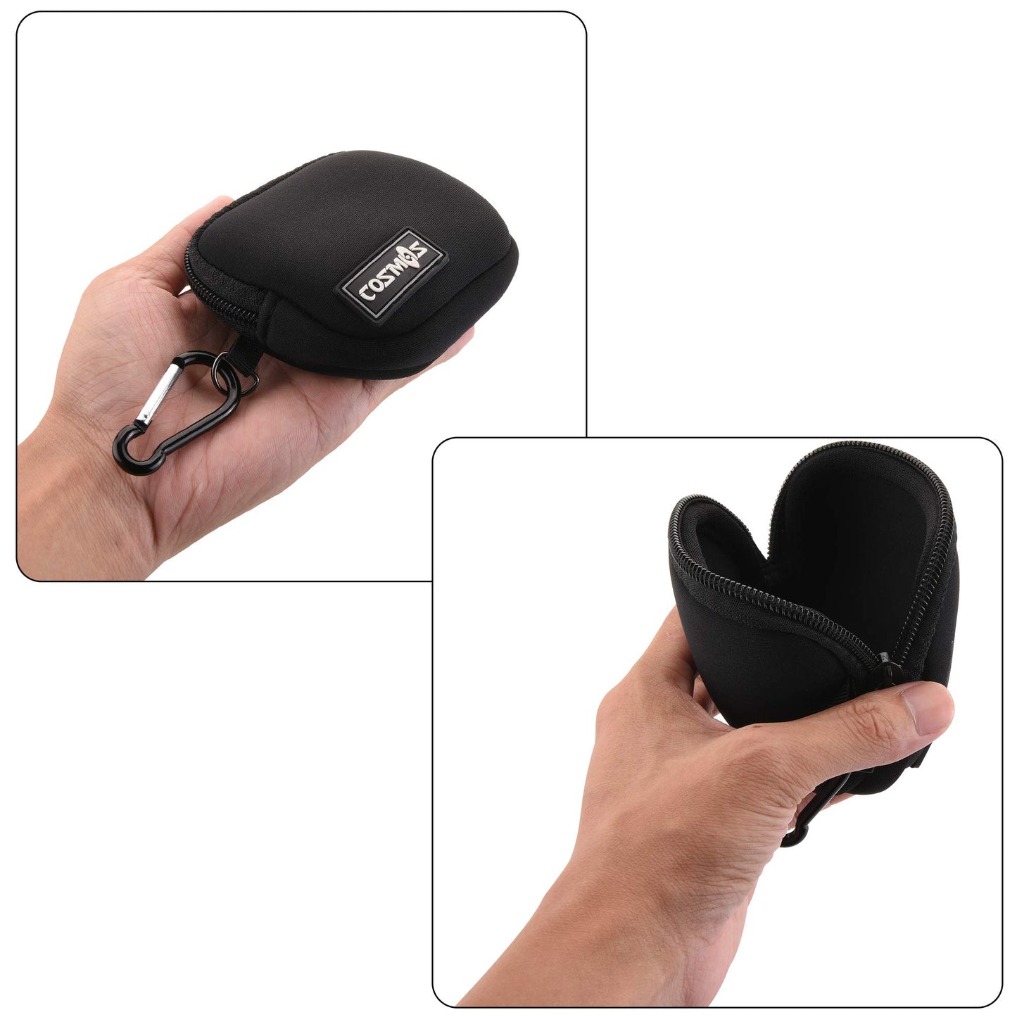 CM Pack of 2 Mini Pouch Case Bag Small Travel Storage Carrying Bag Compatible with MagSafe Power Adapter, Laptop Accessories Cables, Cords, USB