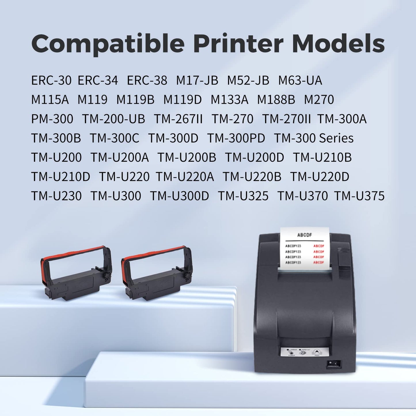 myCartridge Compatible Ribbon Cartridge Replacement ERC30 ERC-30 ERC 30 34 38 B/R for use in ERC38 NK506 (Black Red, 48 Pack)