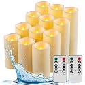 Fanzir Outdoor Waterproof LED Candle Lamp with Remote Control Indoor Bedside Lamp Battery Candle, The Night Light is Dimmable Candle 12pcs It is