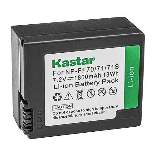 Kastar NP-FF70 Battery 1-Pack Replacement for Sony DCR-IP45, DCR-IP45E, DCR-IP5, DCR-IP55, DCR-IP55E, DCR-IP5E, DCR-IP7, DCR-IP7BT, DCR-IP7E