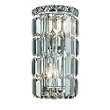 Elegant Lighting Maxim Collection 2030W6C/RC 2-Light Wall Sconce with Royal Cut Crystals, Chrome Finish