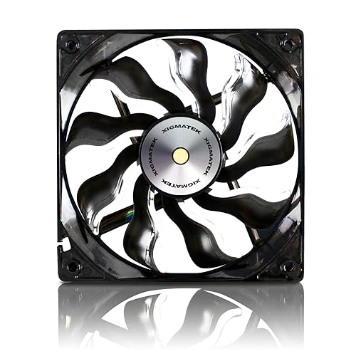 Xigmatek 120mm Black Blade White LED Copper Bushing Axis Cooling Fan XAF-F1254