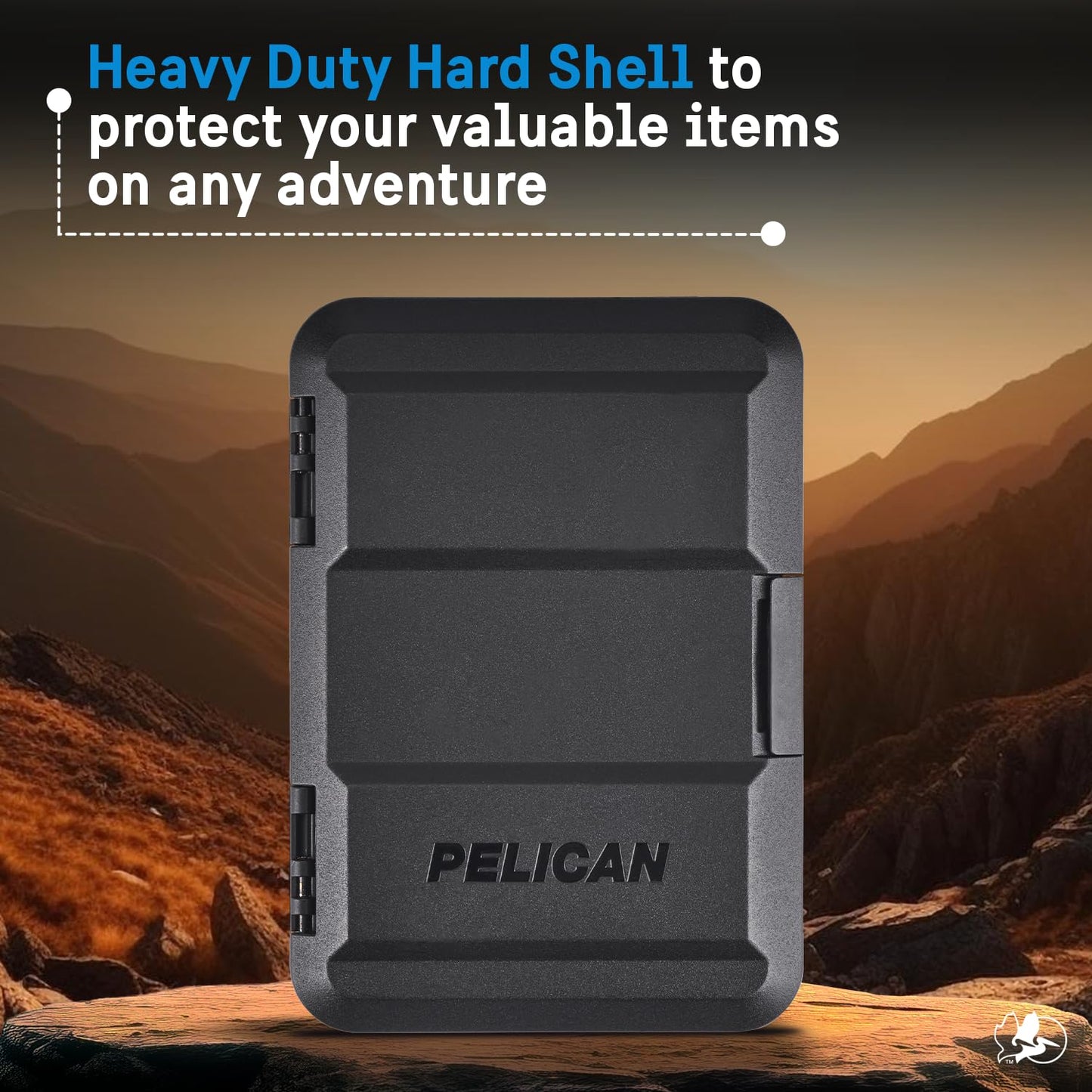 Pelican MagSafe Wallet for iPhone - Heavy Duty MIL-STD Snap-On Phone Magnetic Wallet and Phone Card Holder - Detachable and Slim Hard Case for iPhone