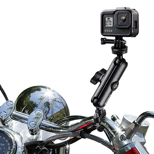 WADAHEFA Motorcycle, Bike 360° Rotating Adjustable Sports Camera Mount, Compatible with DJI Action 2 & Gopro 7/8/9/10 & Insta 360d and Other Sports