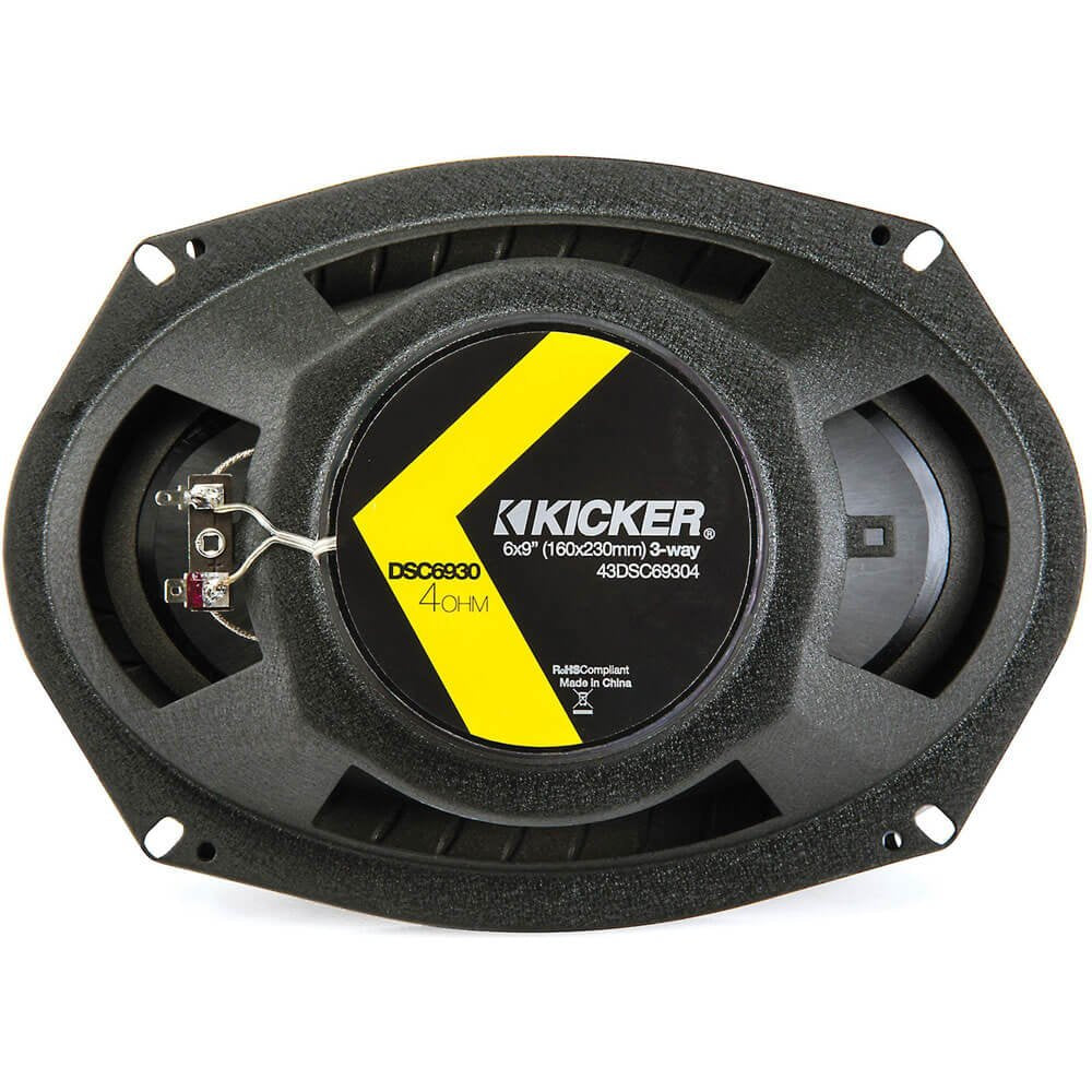 Kicker 43DSC69304 DSC6930 6x9 Car Speakers 3-Way 4 Ohm Pair (Renewed)