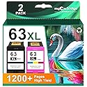 63XL Ink Cartridge Combo Pack Replacement for HP Ink 63 63XL Color Ink Cartridges Works for HP OfficeJet 3830 4650 5255 5258 5200 4655 4512 Deskjet